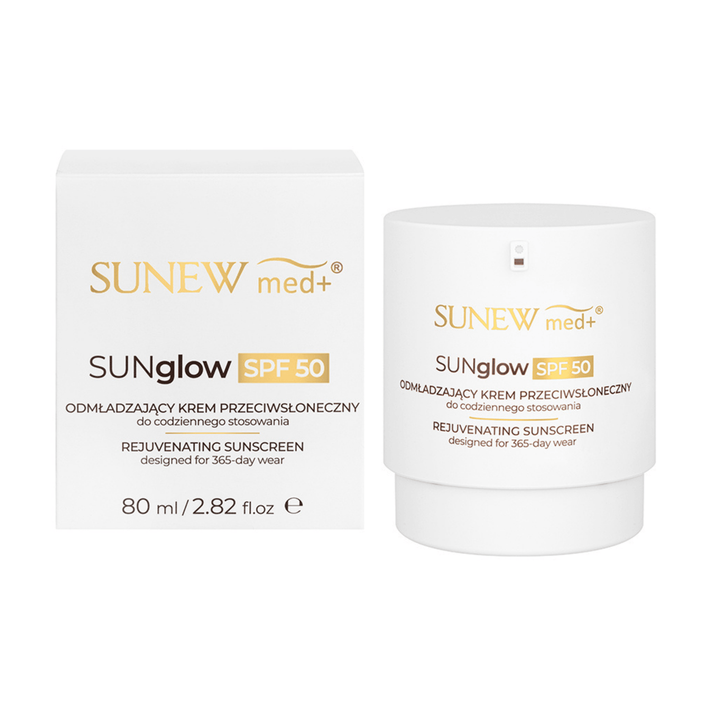 Box visage Mousse Active + SUNglow SPF 50 Crème anti-âge solaire pour un usage quotidien
