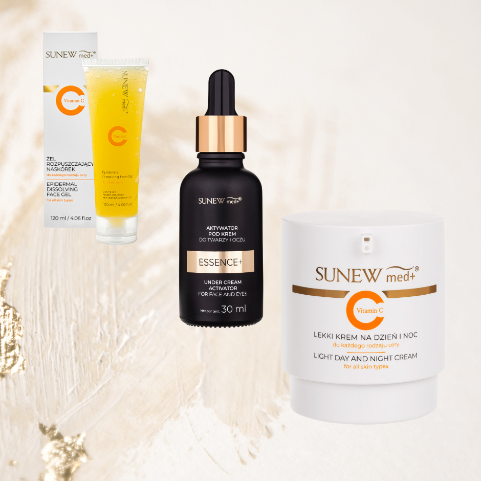 Box visage Gel Dissolvant + Activator +Crème légère de jour et de nuit à la vitamine C