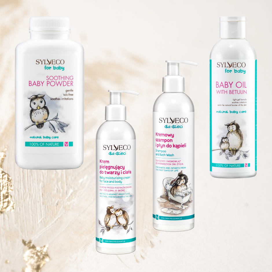 Box Baby Shampoing crème et gel lavant + Poudre Apaisante +Crème de soin +Huile corporelle