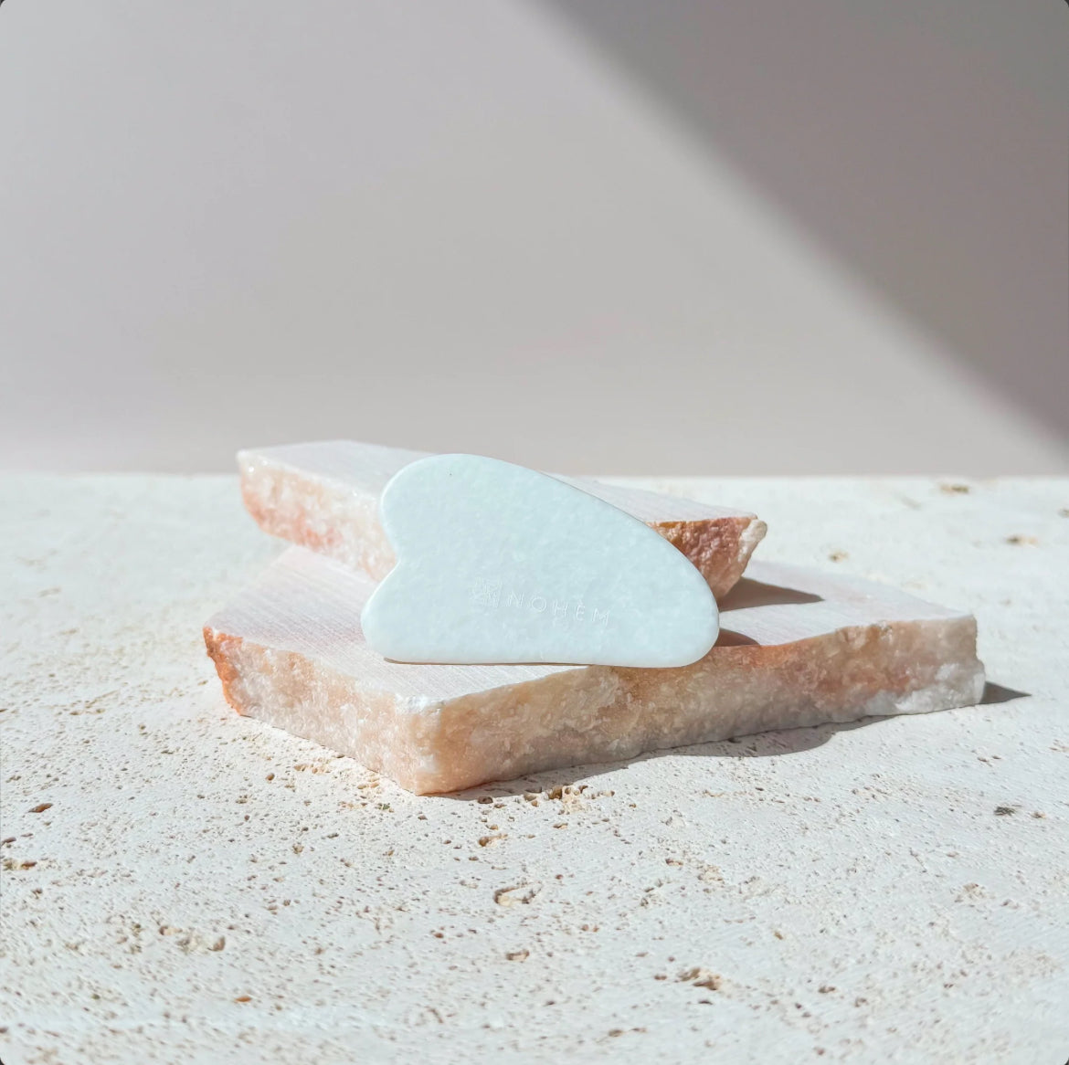 Biały jadeitowy Gua Sha