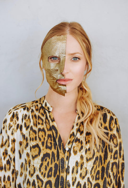 JEUGDSCHOTMASKER VAN JEUGDBLADBLADSTOF (PAKKET VAN 1)