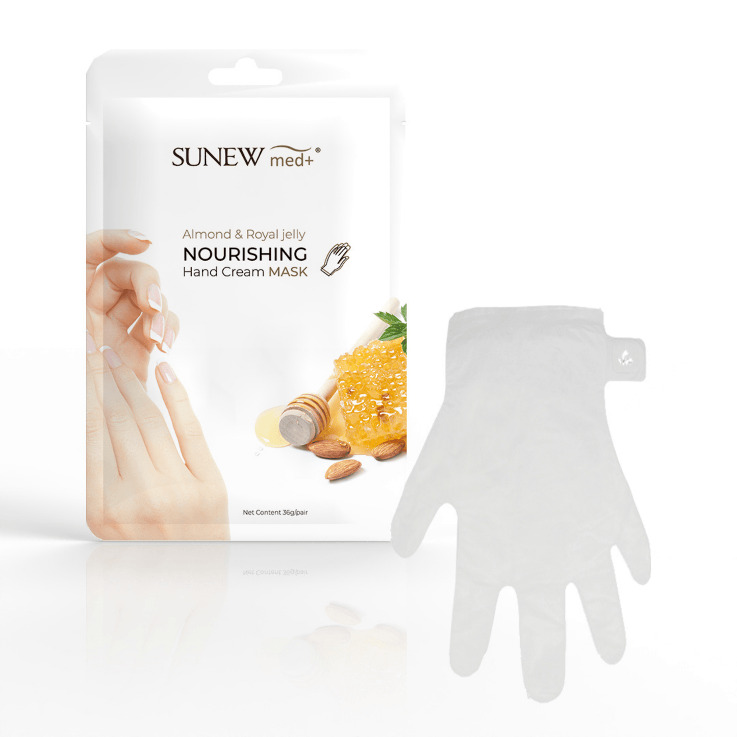 Hand mask with sweet almond oil and royal jelly