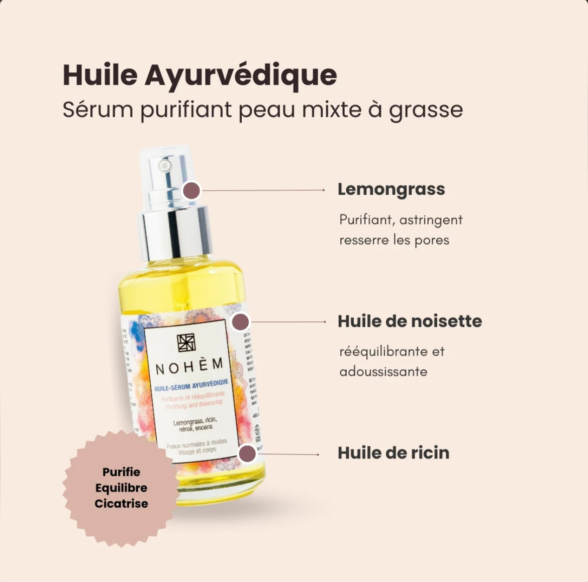 Huile-Sérum Ayurvédique 100ml