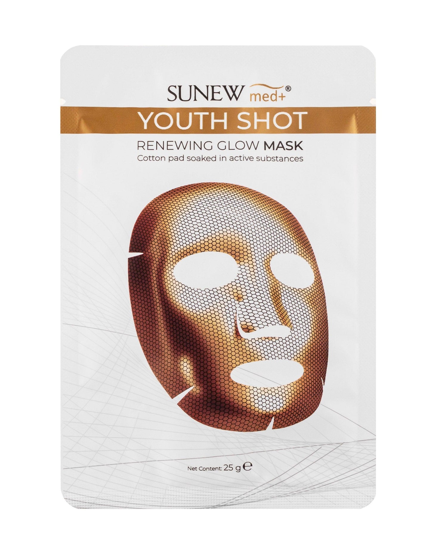 MASQUE YOUTH SHOT TISSU FEUILLE D'OR JEUNESSE (LOT DE 1)