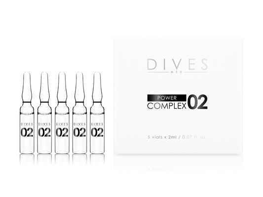 Power Complex 02 – Rejuvenating Ampoules with Peptide Complex and Hyaluronic Acid (5x2ml)