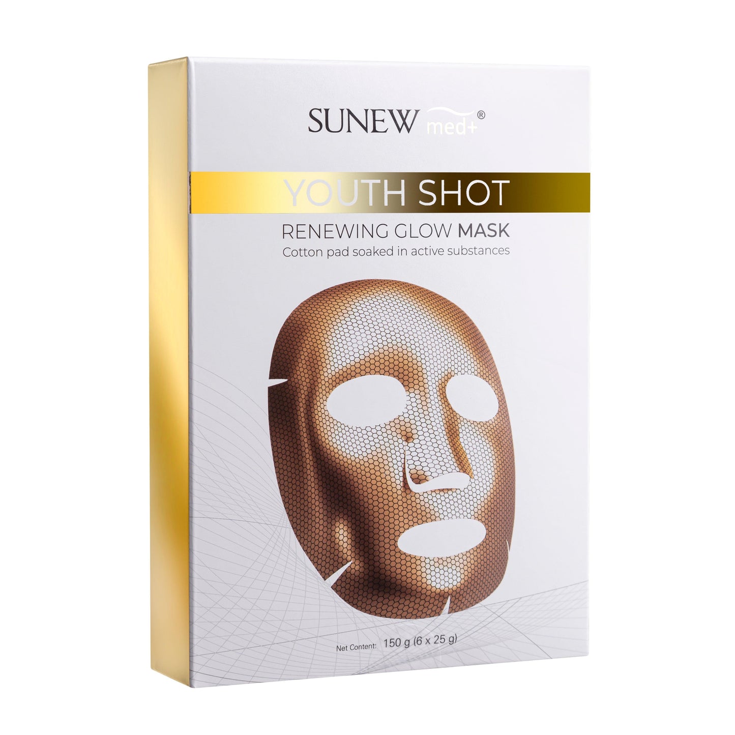 MASQUE YOUTH SHOT TISSU FEUILLE D'OR JEUNESSE (LOT DE 6)